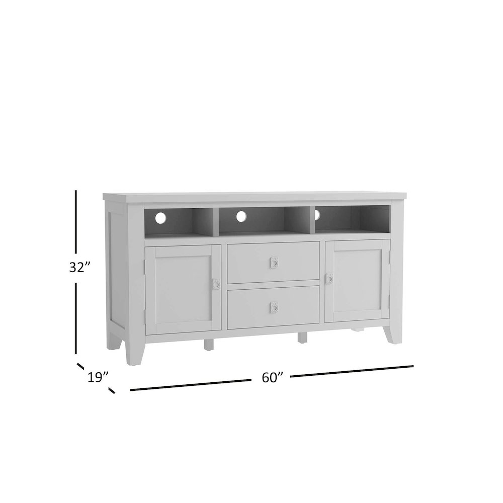 Kona Grove Distressed Rustic Solid Wood 60" Media Unit. Picture 4