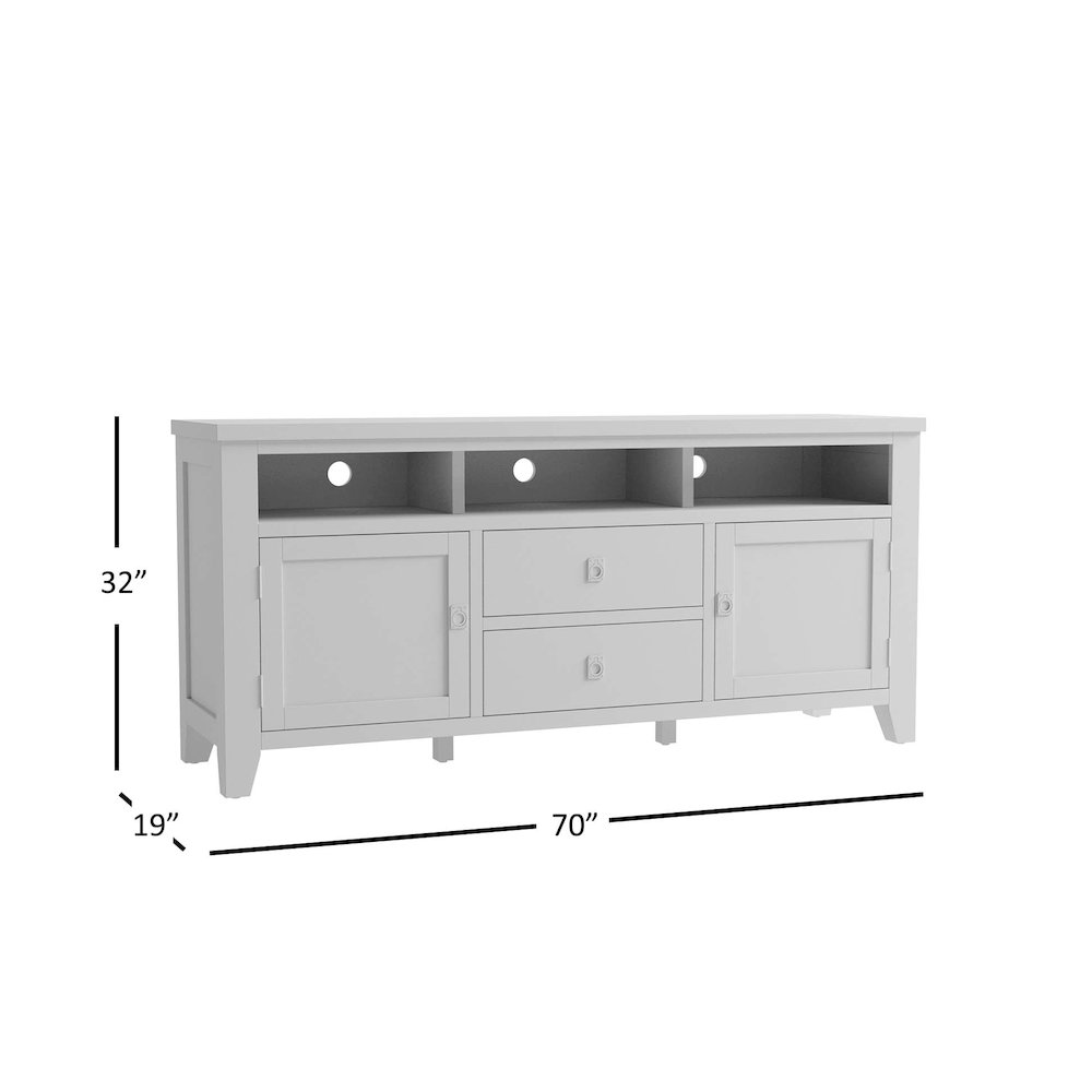 Kona Grove Distressed Rustic Solid Wood 70" Media Unit. Picture 4