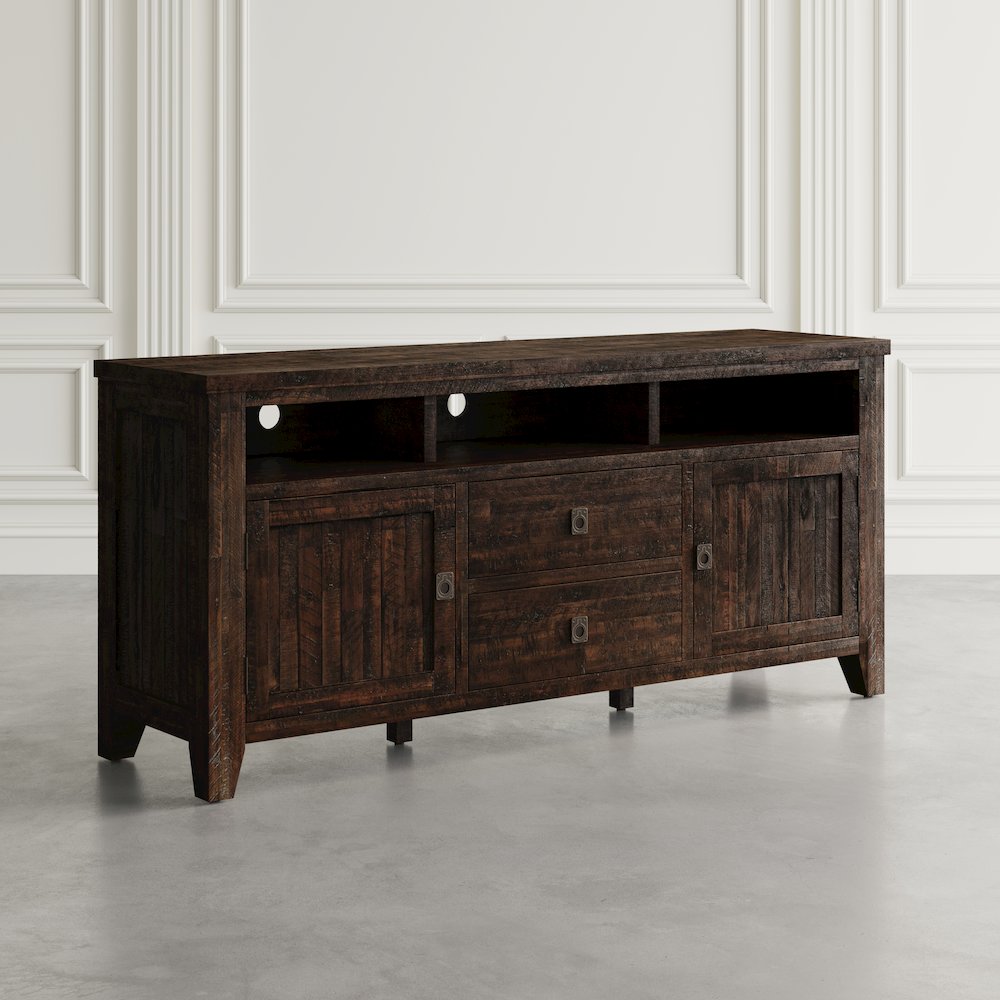Kona Grove Distressed Rustic Solid Wood 70" Media Unit. Picture 6