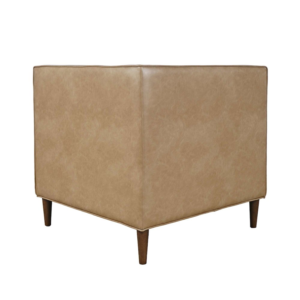Ruston Modern Banquette Faux Leather Sectional Corner Wedge Seating. Picture 5