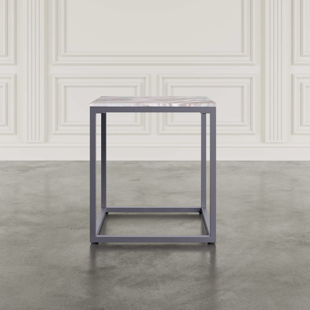 Wynn Modern Luxe 3-Pc Solid Marble Coffee and Matching End Tables Set. Picture 6