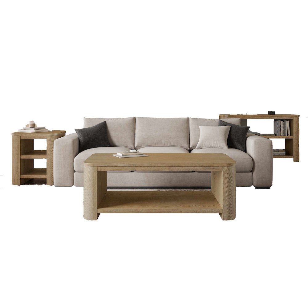 Janzen Three Piece Contemporary Modern Living Room Occasional Table Set. Picture 3