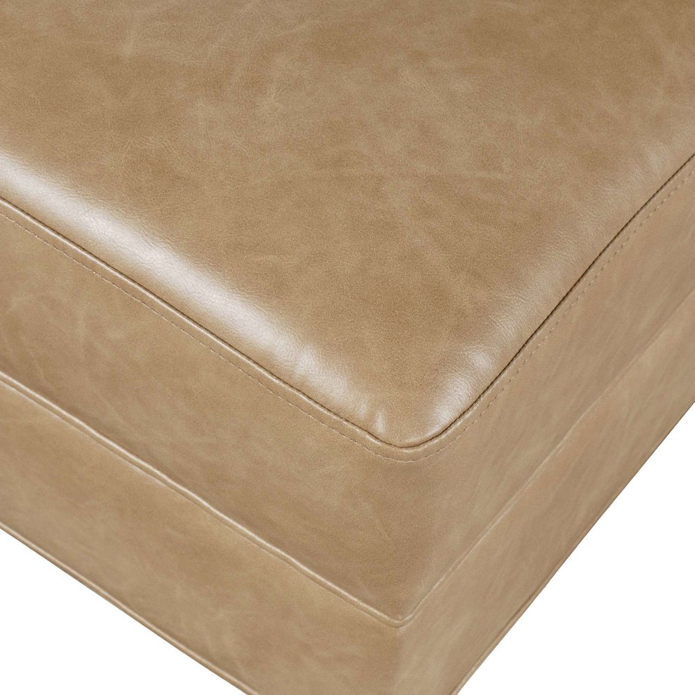 Ruston Modern Banquette Faux Leather Sectional Corner Wedge Seating. Picture 2