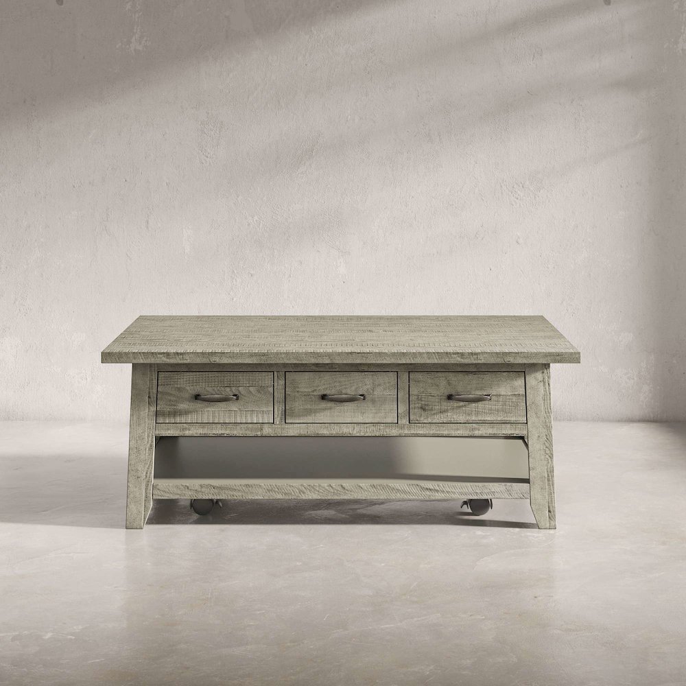 Telluride Rustic Farmhouse 3-Pc Living Room Coffee/End/USB Table Set. Picture 7