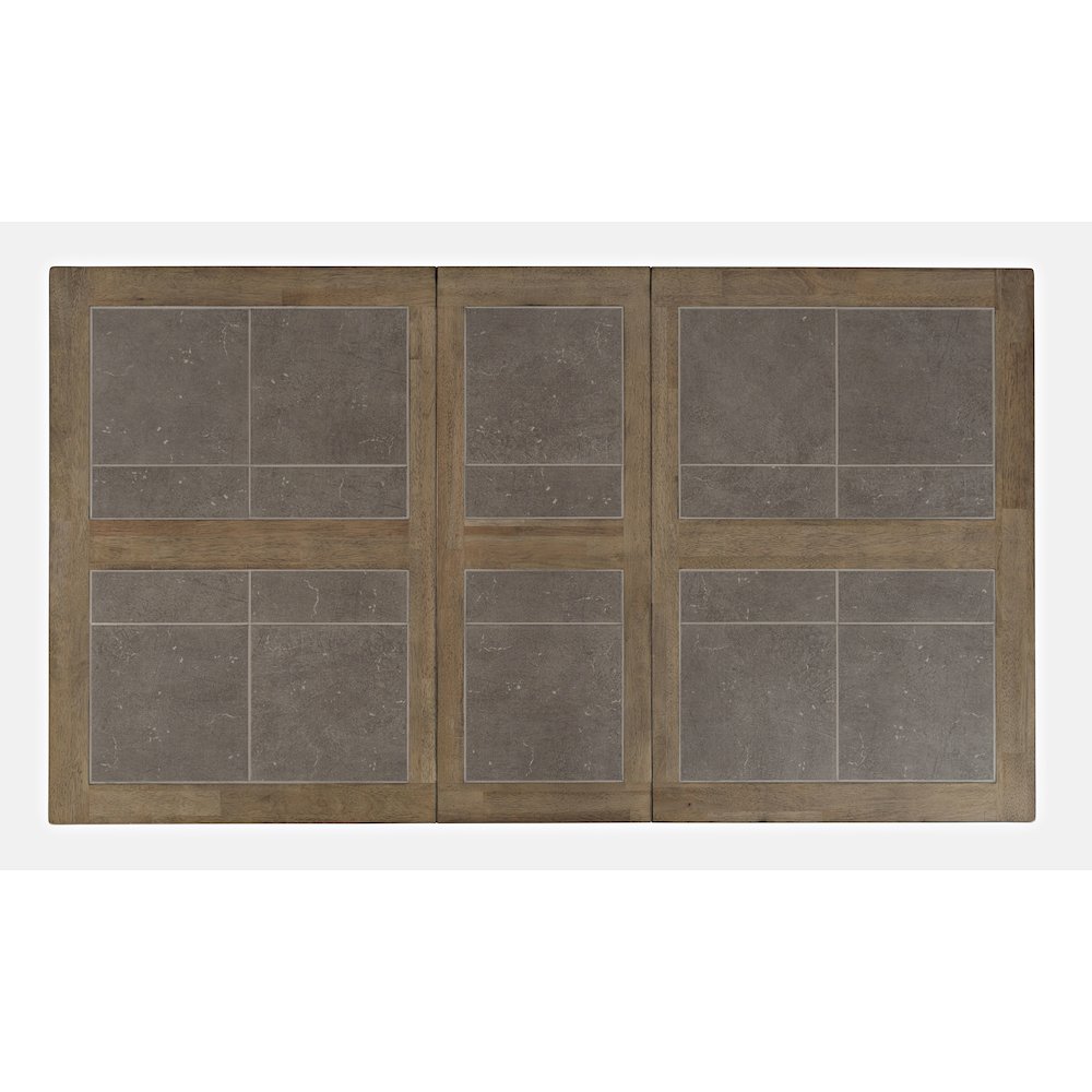Prescott Park Modern Contemporary 74'' Extension Dining Table with Tile Inlay. Picture 4