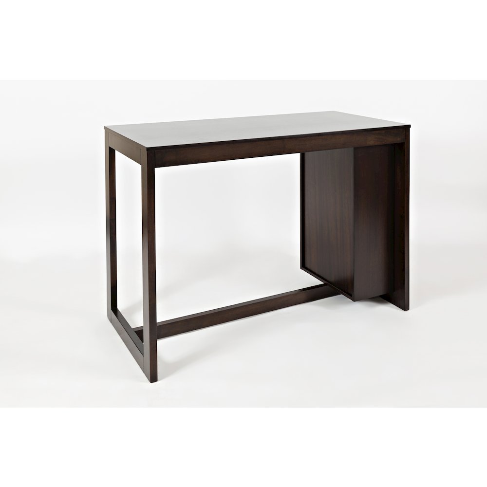 Tribeca Counter Height 48" Contemporary Dining Table with Built-In Shelving. Picture 4