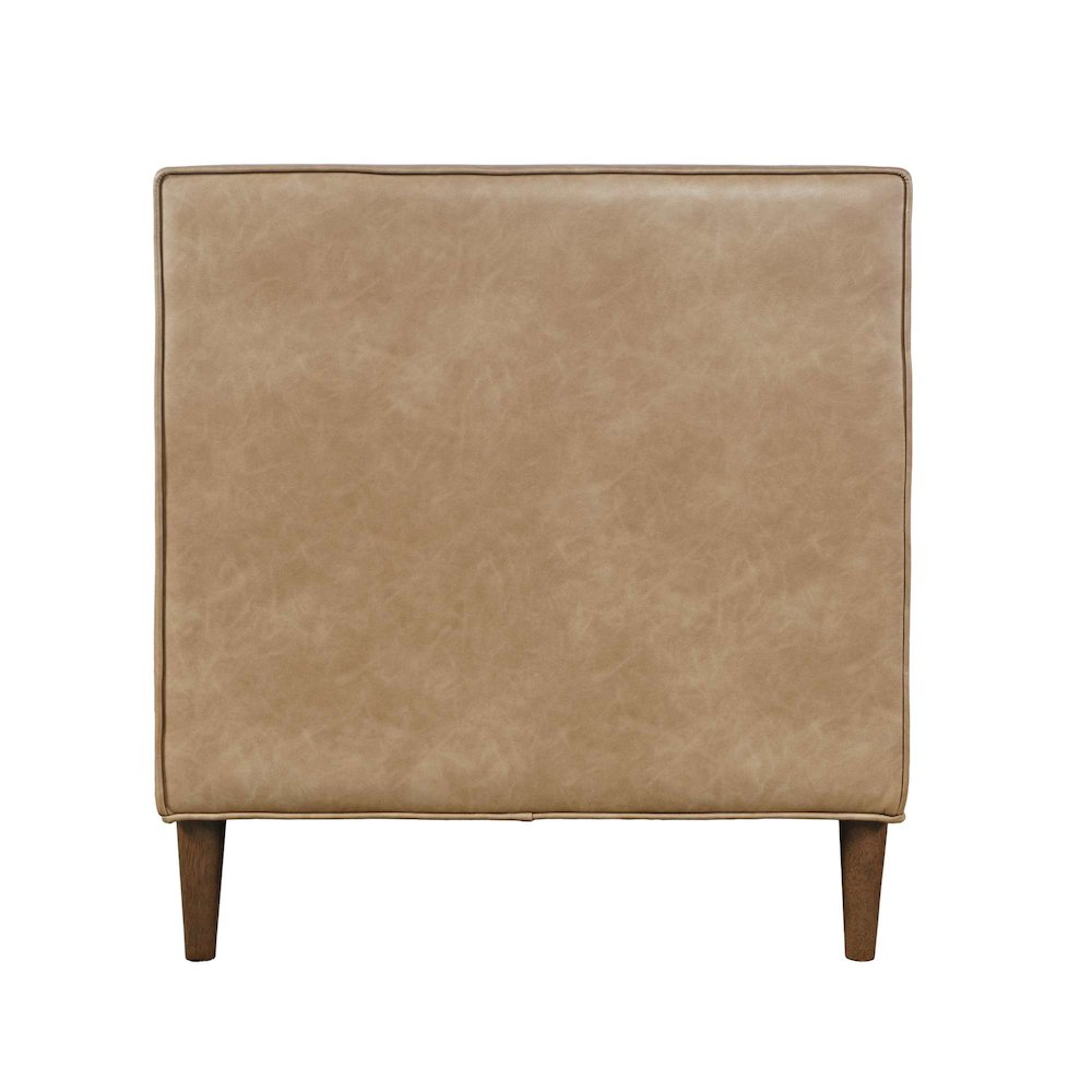 Ruston Modern Banquette Faux Leather Sectional One Seat Bench. Picture 4
