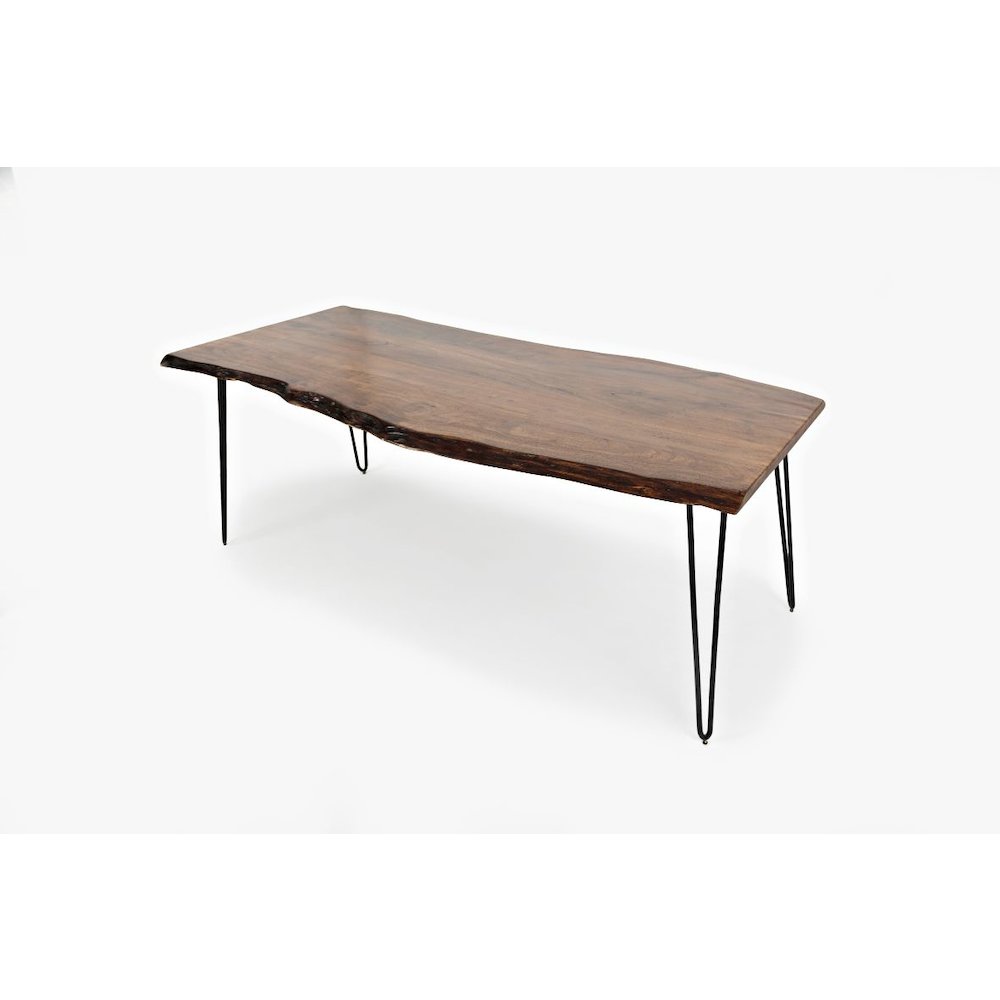 Nature's Edge Solid Acacia 79" Modern Live Edge Dining Table. Picture 4