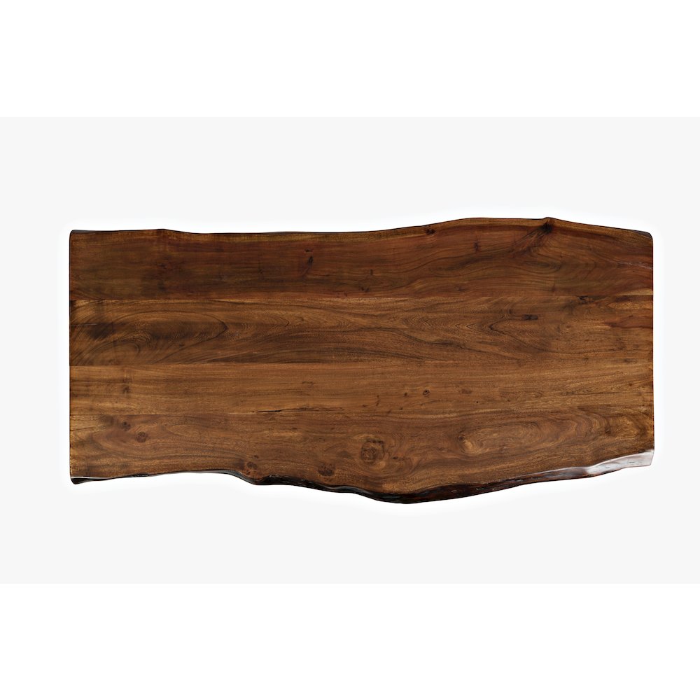 Nature's Edge Solid Acacia 79" Modern Live Edge Dining Table. Picture 8