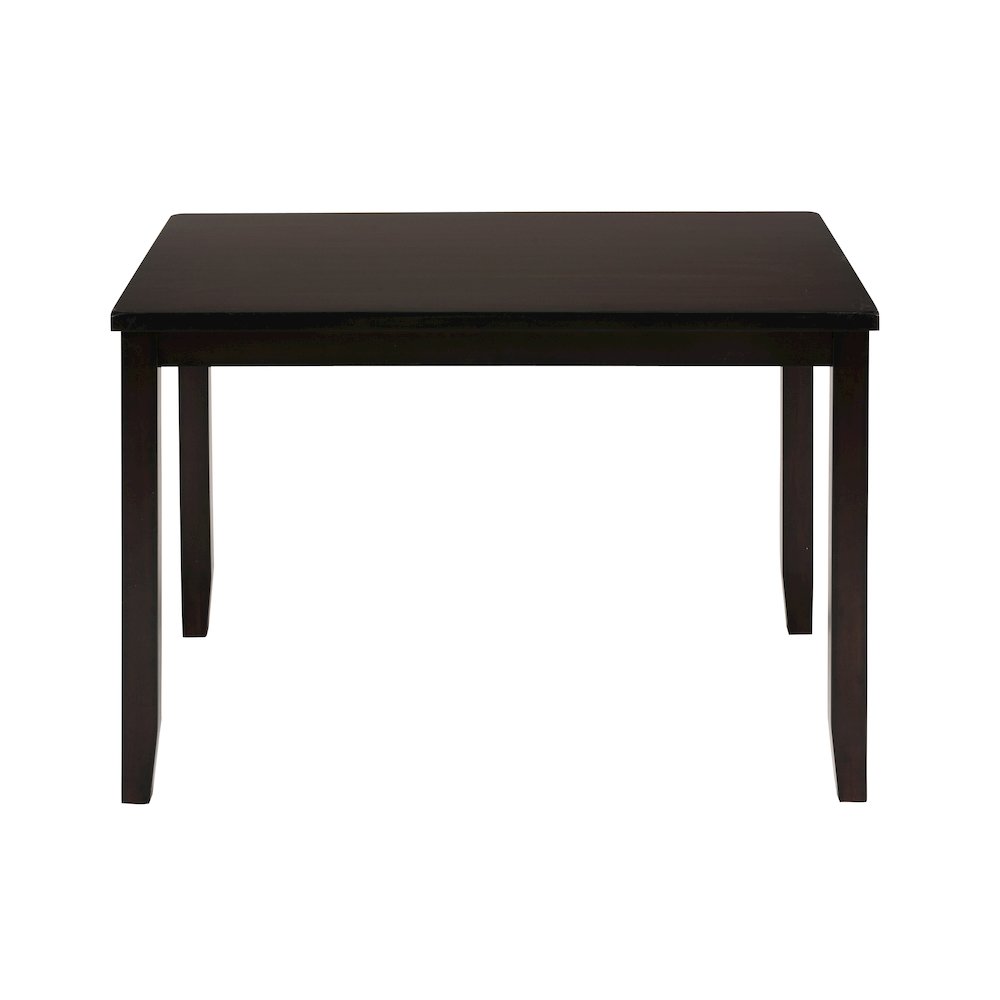 Dark Rustic Prairie Five Piece Dining Set - Table and 4 Faux Leather Chairs. Picture 1