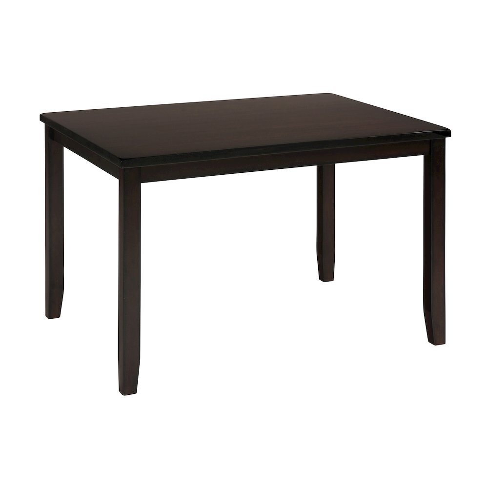 Dark Rustic Prairie Five Piece Dining Set - Table and 4 Faux Leather Chairs. Picture 3