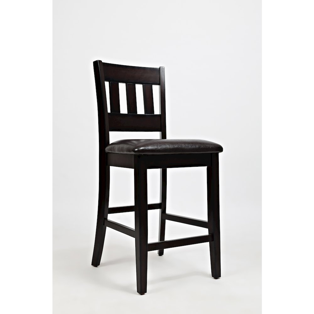 Five Piece Counter Height Dining Set - Table and 4 Faux Leather Stools. Picture 9