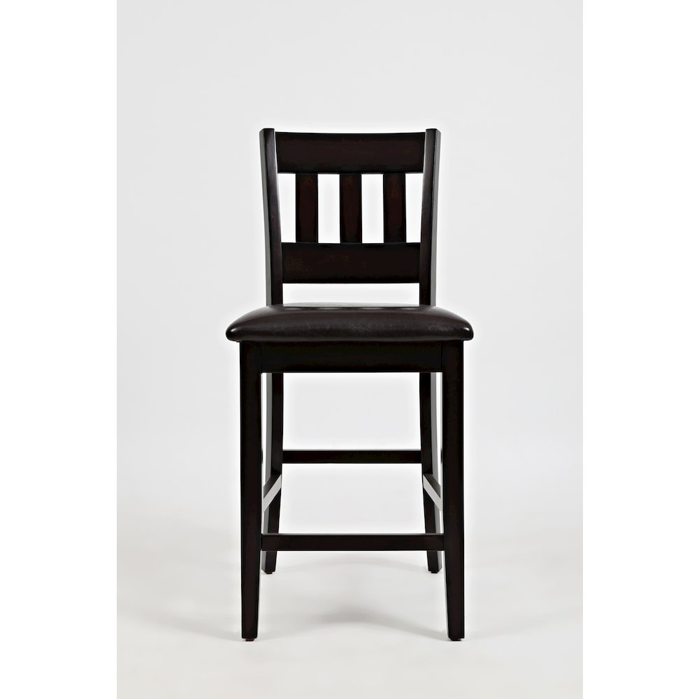 Five Piece Counter Height Dining Set - Table and 4 Faux Leather Stools. Picture 10