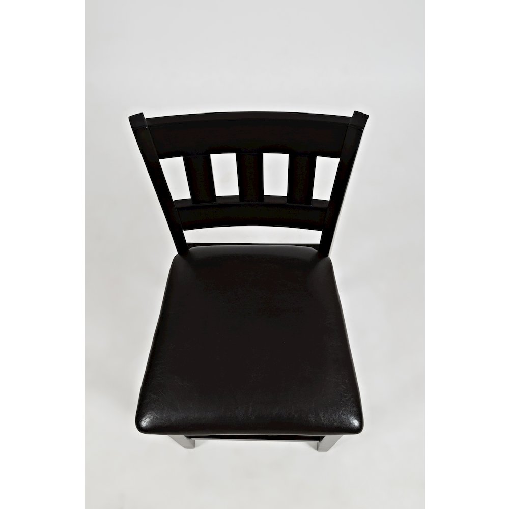 Five Piece Counter Height Dining Set - Table and 4 Faux Leather Stools. Picture 8