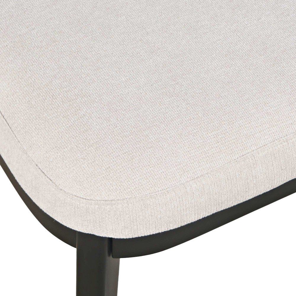 Auden 101" 7-Pc Mid-Century Modern Pedestal Dining Set, Upholstered Chairs. Picture 3