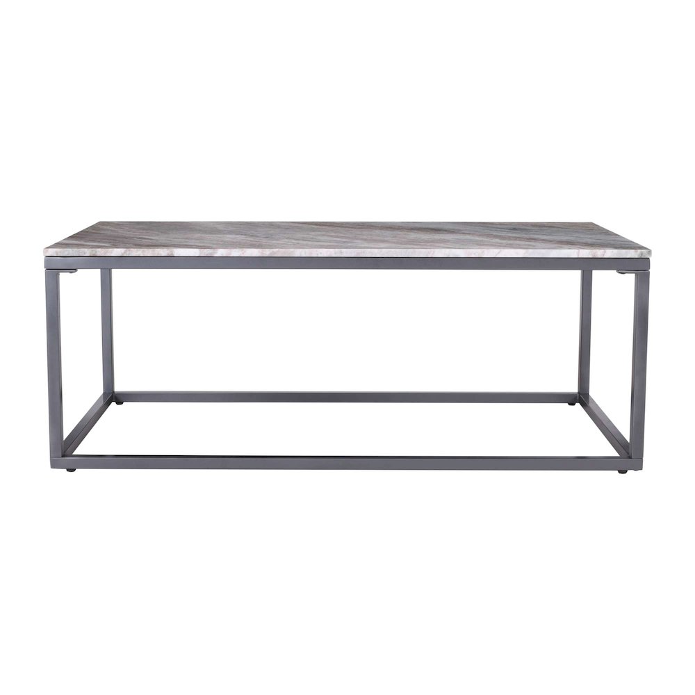 Wynn 48" Modern Luxe Solid Marble Coffee Table. Picture 1