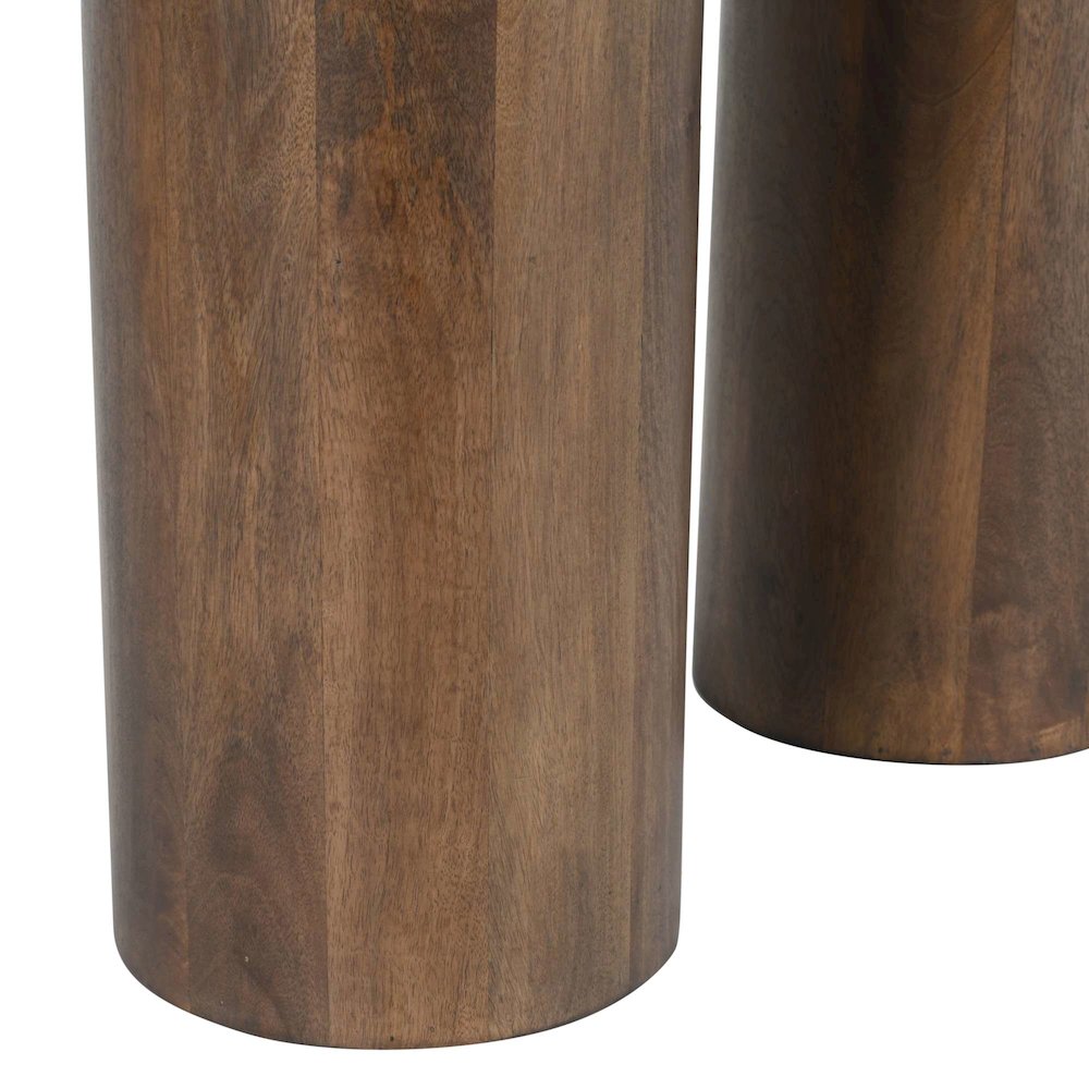 Mandara Global Modern 54" Solid Wood Pillar Sofa Console Table. Picture 5