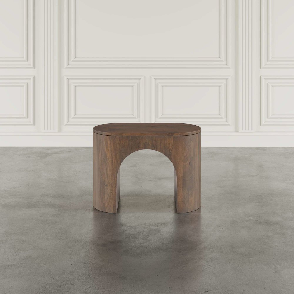 Luna Modern Architectural Three Piece Curved Living Room Table Set. Picture 8