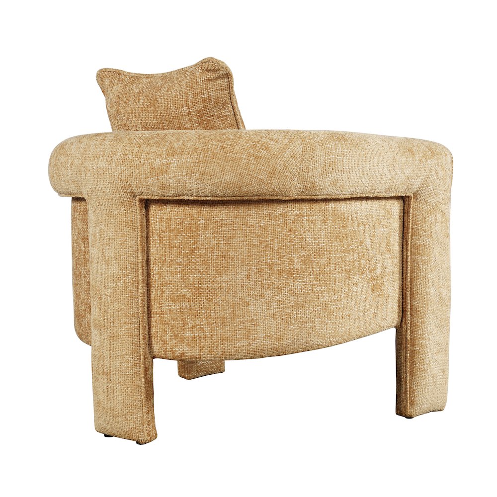 Adley Modern Upholstered Vintage Accent Armchair with Pillow. Picture 4