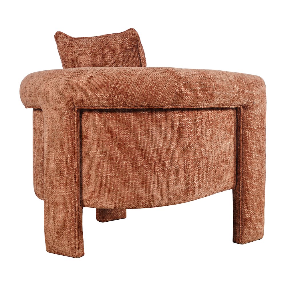 Adley Modern Upholstered Vintage Accent Armchair with Pillow. Picture 4