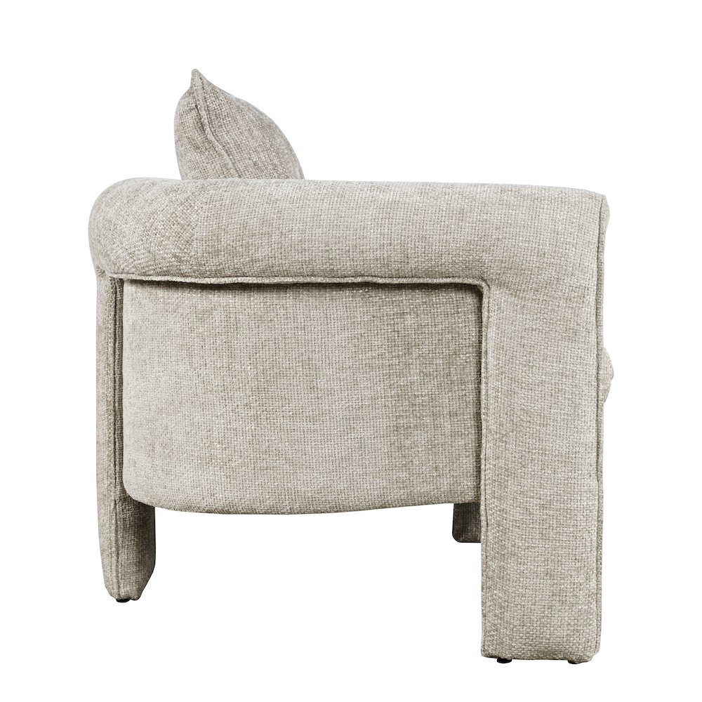 Adley Modern Upholstered Vintage Accent Armchair with Pillow. Picture 3