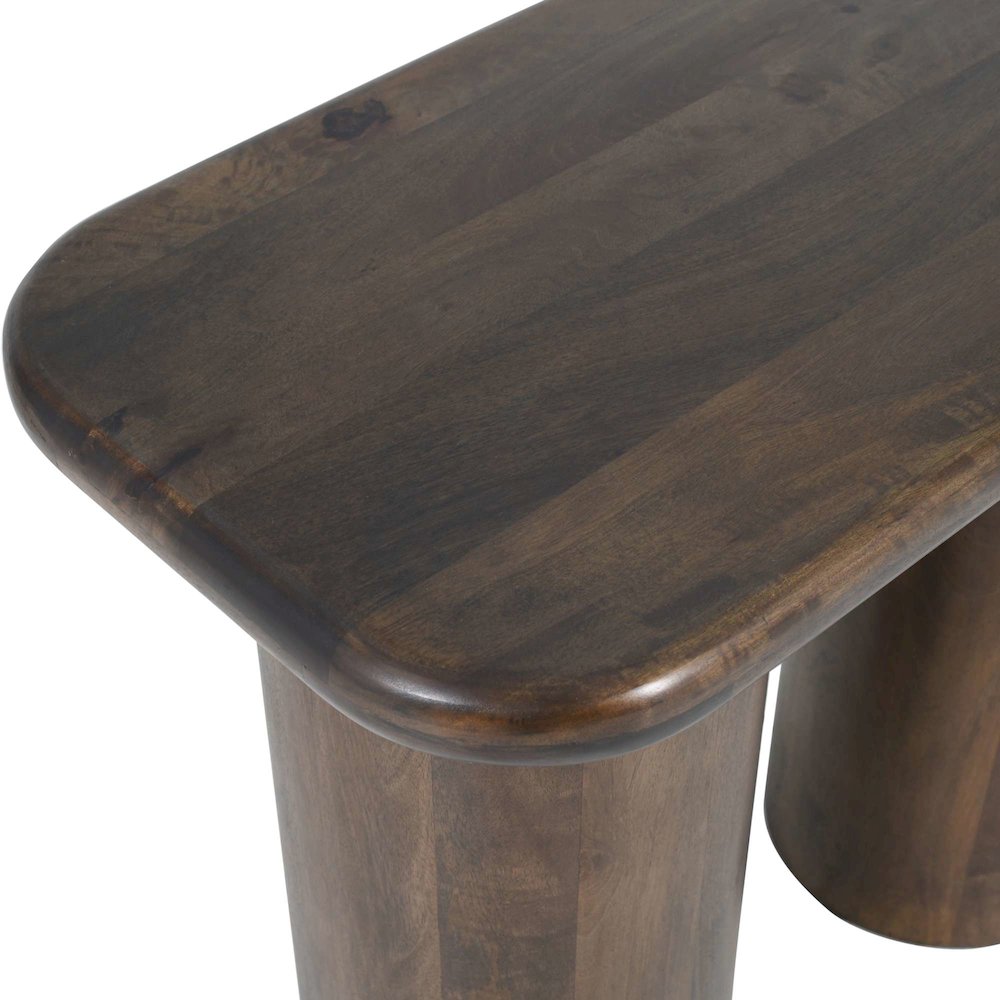 Mandara Global Modern 54" Solid Wood Pillar Sofa Console Table. Picture 4
