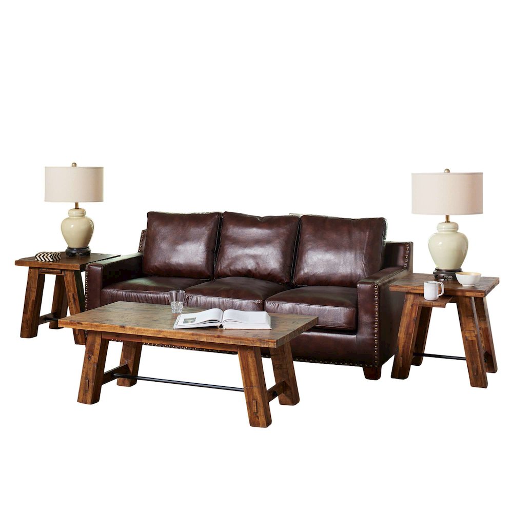 Cannon Valley Rustic Modern 3-Pc Living Room Coffee, Matching End Tables. Picture 3