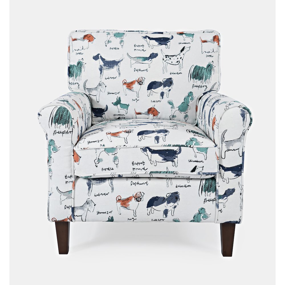Baxter Puppy Upholstered Classic Traditional Accent Chair. Picture 1