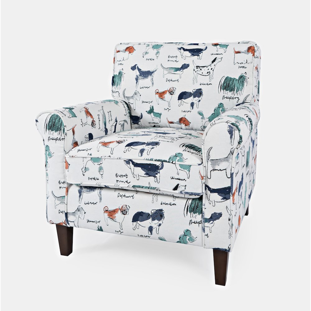 Baxter Puppy Upholstered Classic Traditional Accent Chair. Picture 3