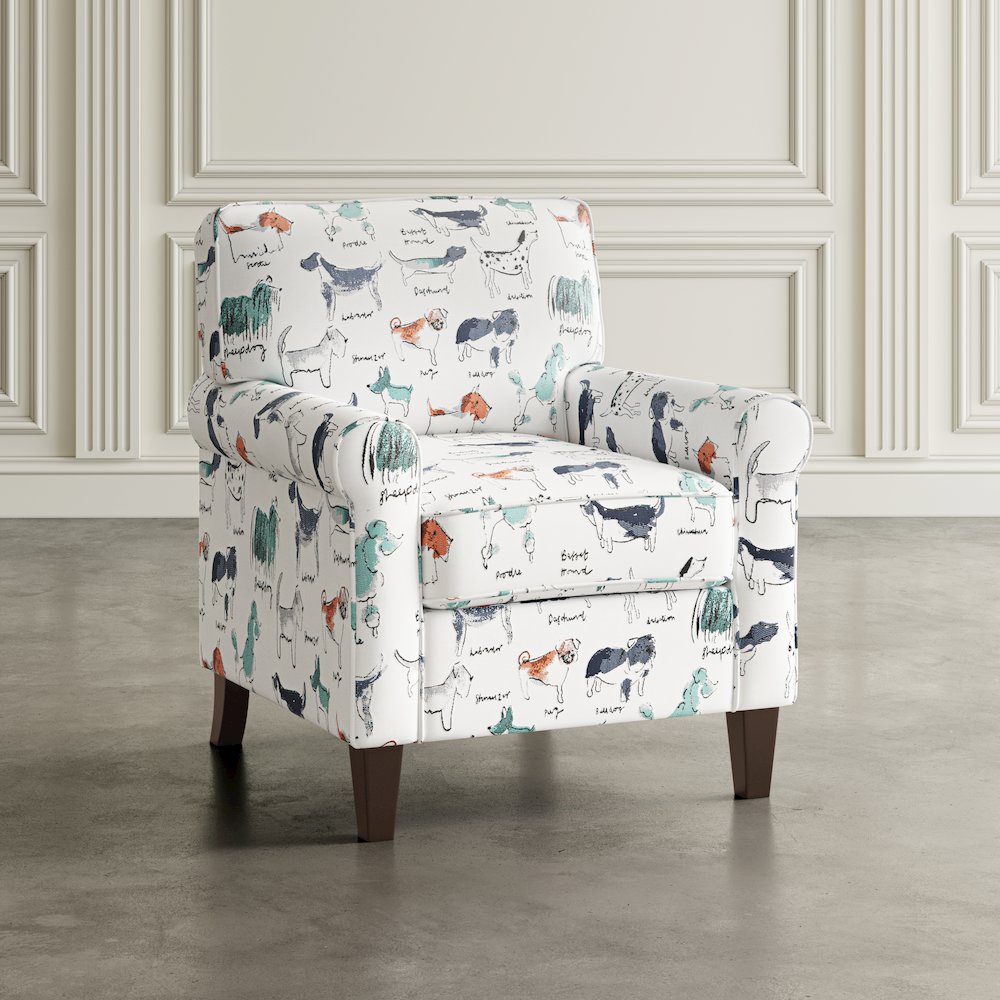 Baxter Puppy Upholstered Classic Traditional Accent Chair. Picture 8