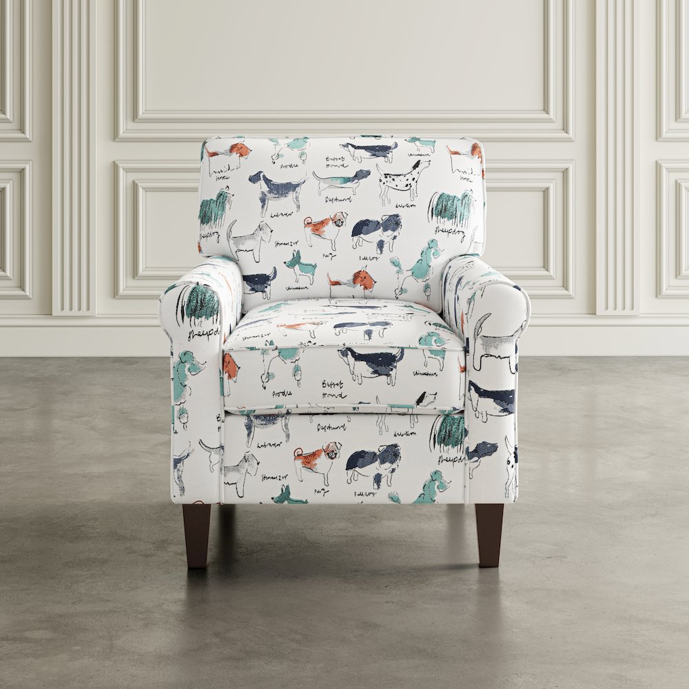 Baxter Puppy Upholstered Classic Traditional Accent Chair. Picture 7