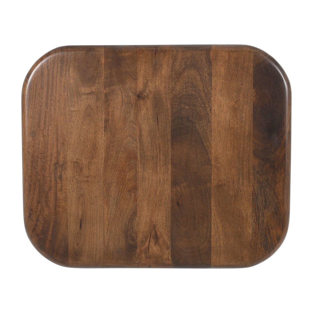 Mandara Global Modern Solid Wood Pillar Double Pedestal End Table. Picture 7