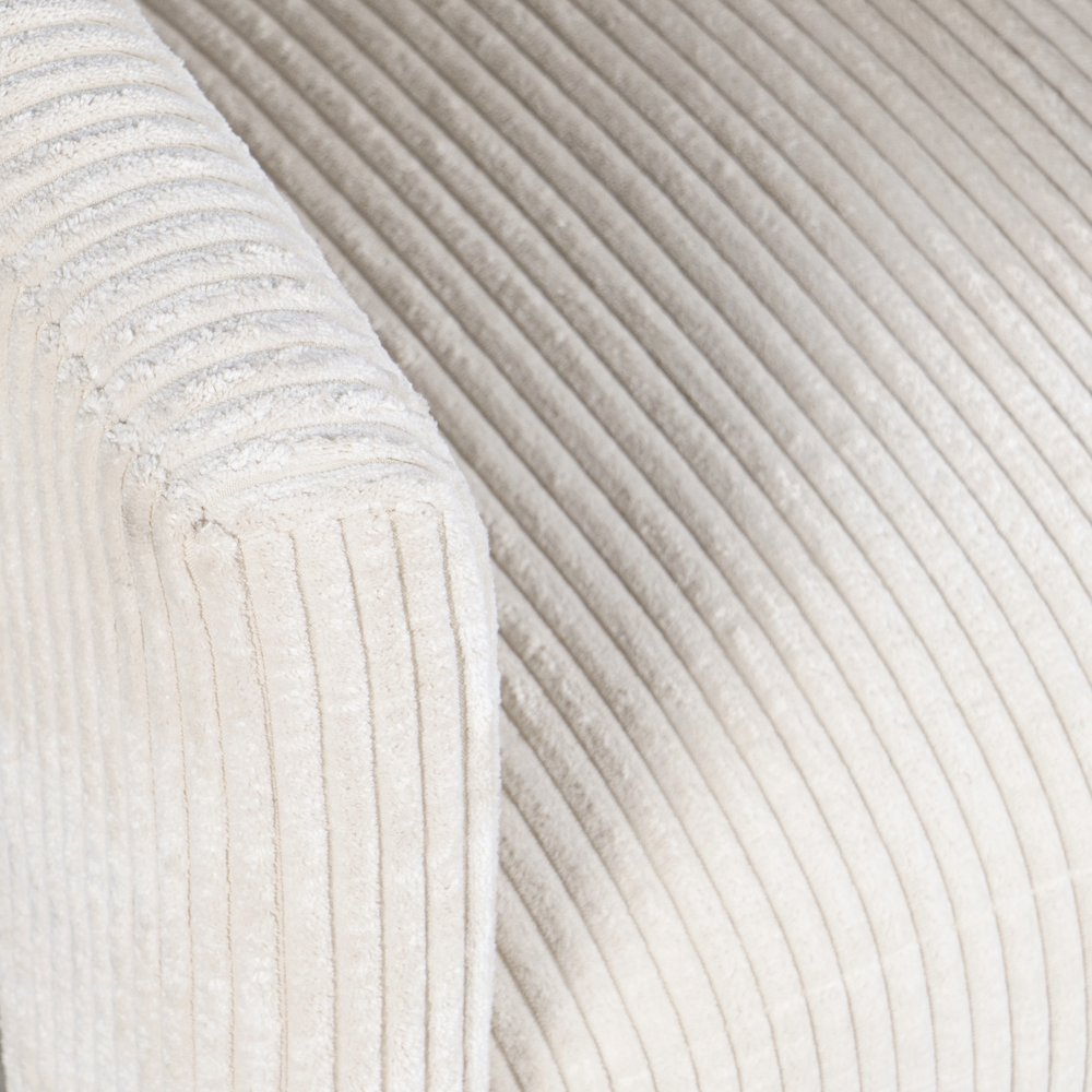 Bowen Modern Three-Leg Upholstered Accent Dining Armchair with Corduroy Fabric. Picture 3