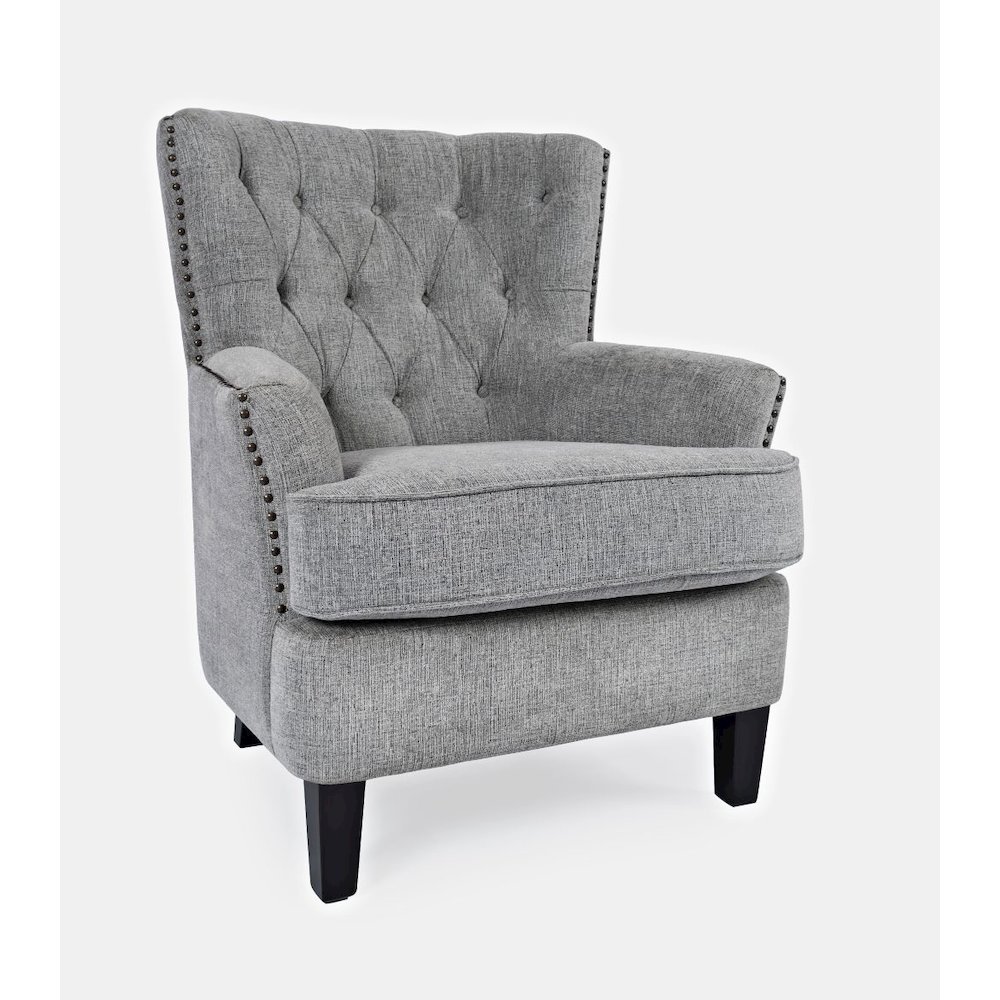 Bryson Transitional Upholstered Accent Chair with Nailhead Trim. Picture 3