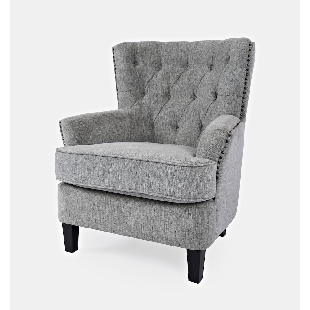 Bryson Transitional Upholstered Accent Chair with Nailhead Trim. Picture 4