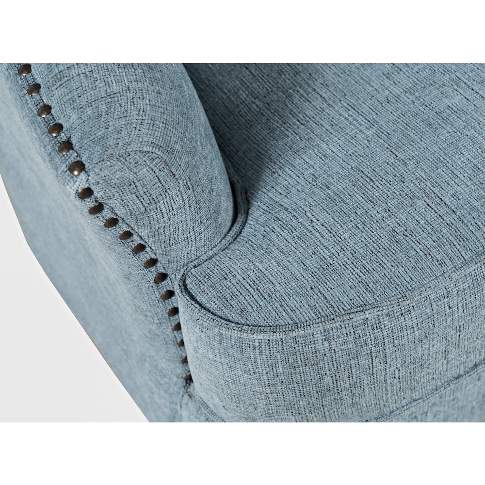 Bryson Transitional Upholstered Accent Chair with Nailhead Trim. Picture 3