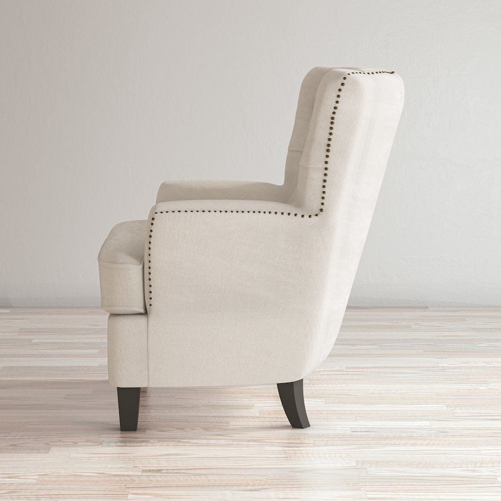 Bryson Transitional Upholstered Accent Chair with Nailhead Trim. Picture 10