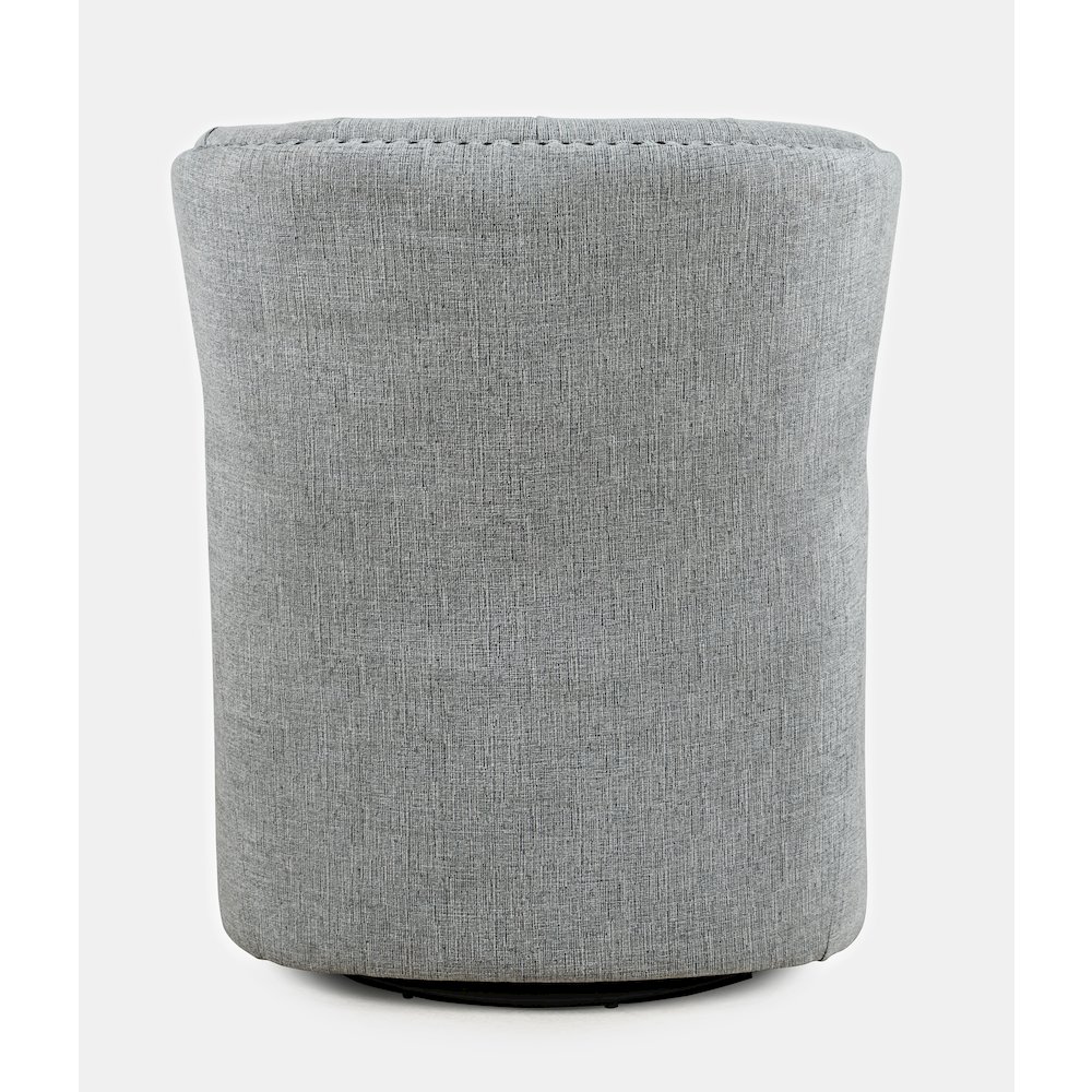 Bryson Transitional Upholstered Swivel Chair with Nailhead Trim. Picture 6