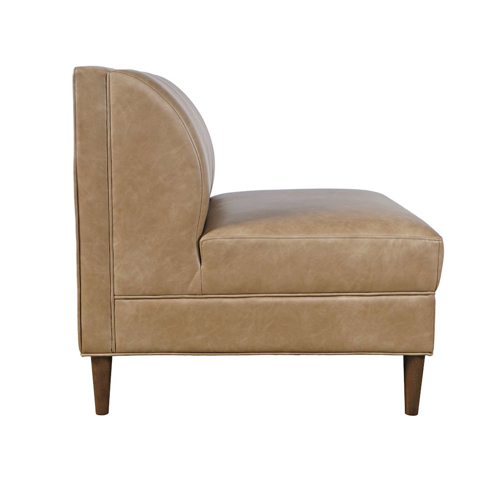 Ruston Modern Banquette Faux Leather Sectional One Seat Bench. Picture 5