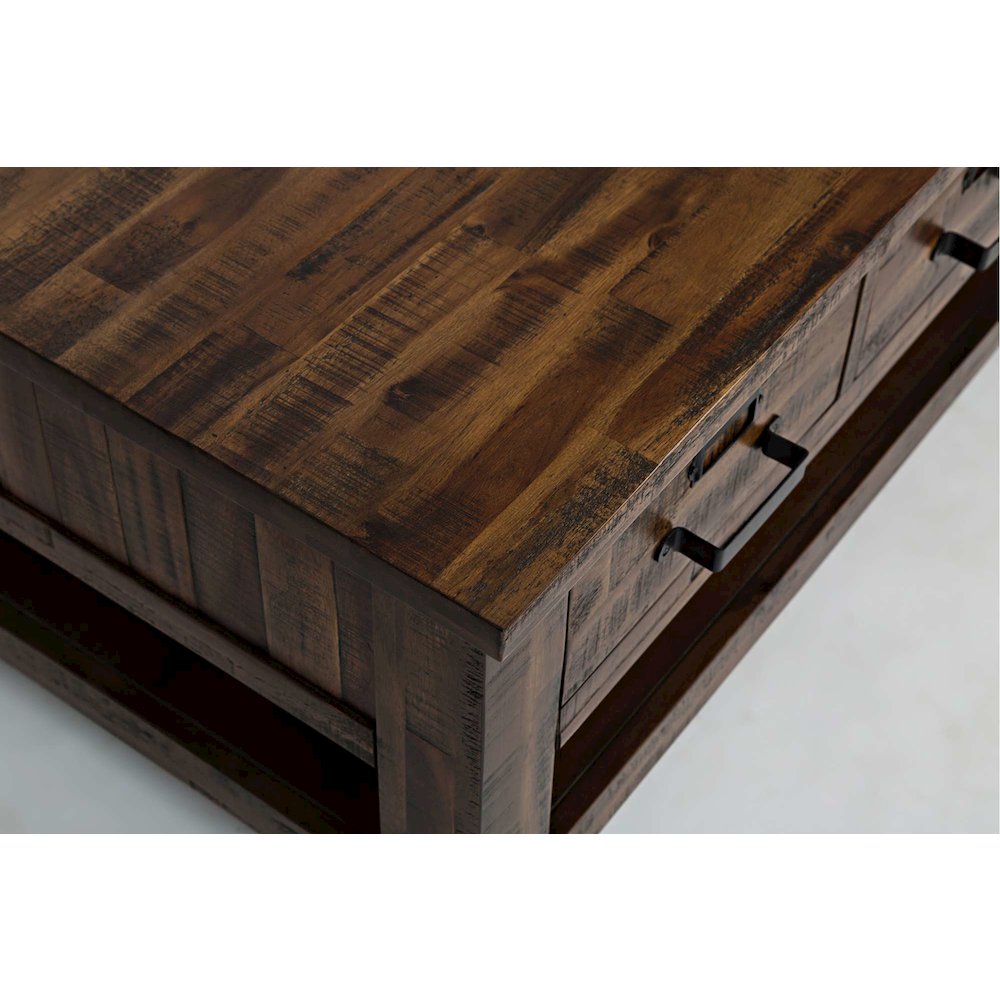 Cannon Valley Rustic Modern 3-Pc Living Room Coffee/End/Side Table Set. Picture 4