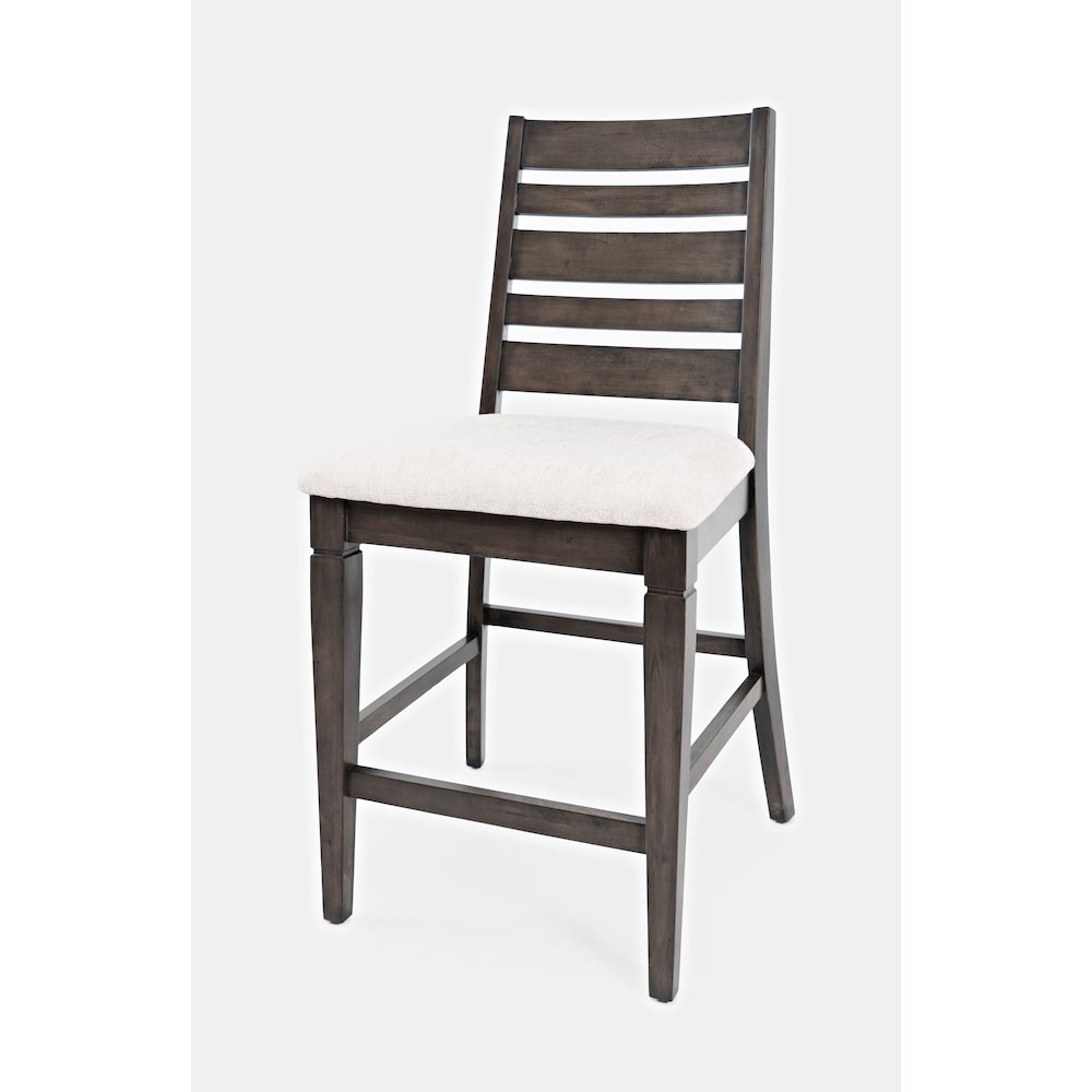 Lincoln Square Contemporary Upholstered Ladderback Stool (Set of 2). Picture 2