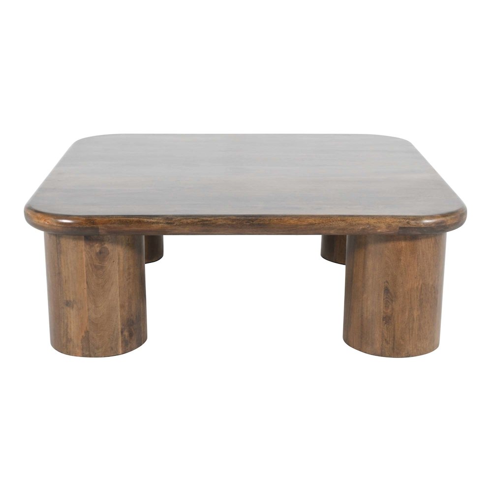 Mandara Global Modern 44" Square Solid Wood Coffee Table. Picture 6