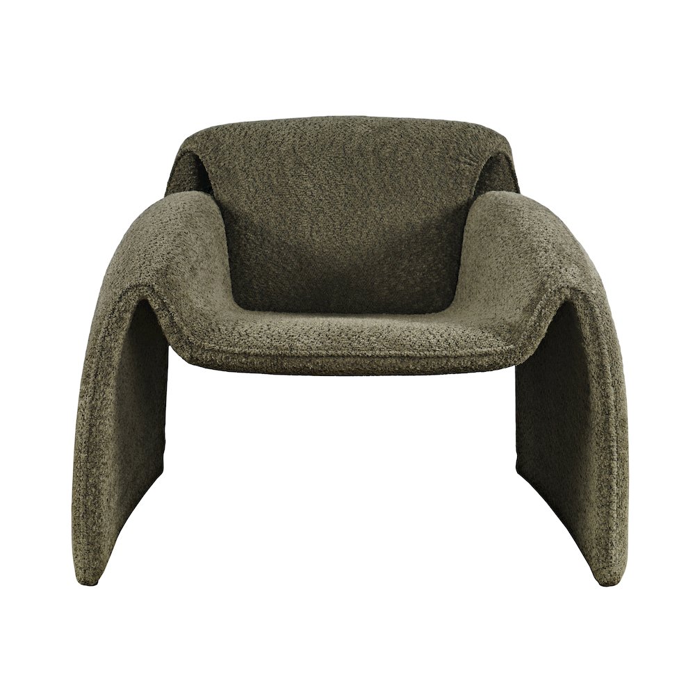 Dolce Mid-Century Modern Bent Angle Upholstered Accent Chair. Picture 1