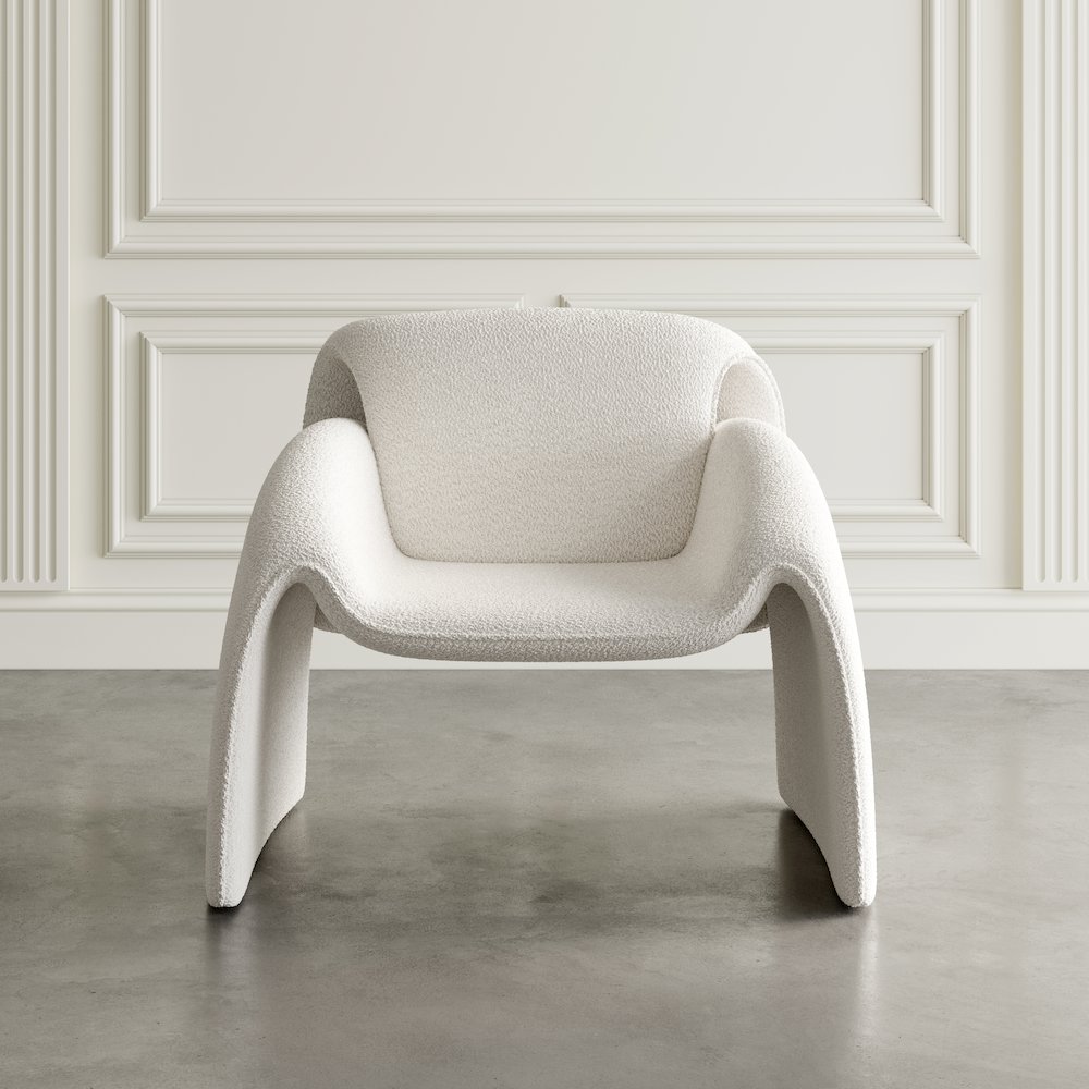 Dolce Mid-Century Modern Bent Angle Upholstered Accent Chair. Picture 8