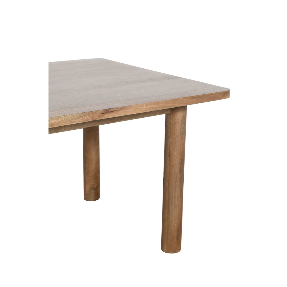 Bodhi 70" Rustic Solid Wood Dining Table. Picture 3