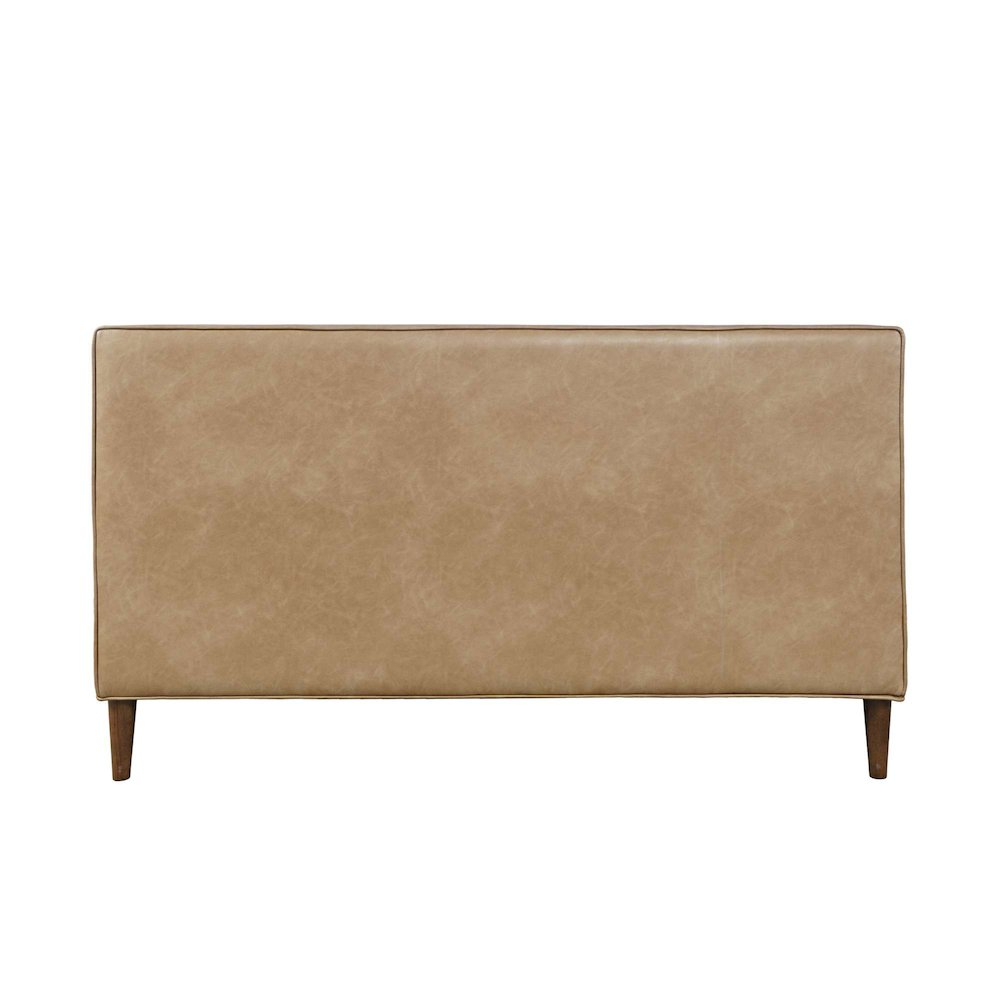 Ruston Modern Banquette Faux Leather Sectional Three Seat Bench. Picture 4