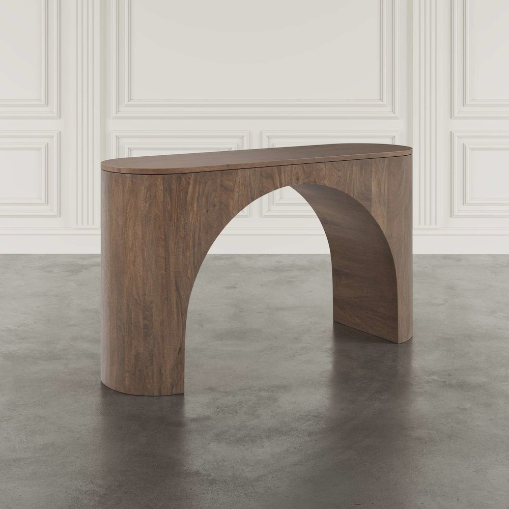 Luna Modern Architectural Three Piece Curved Living Room Table Set. Picture 9