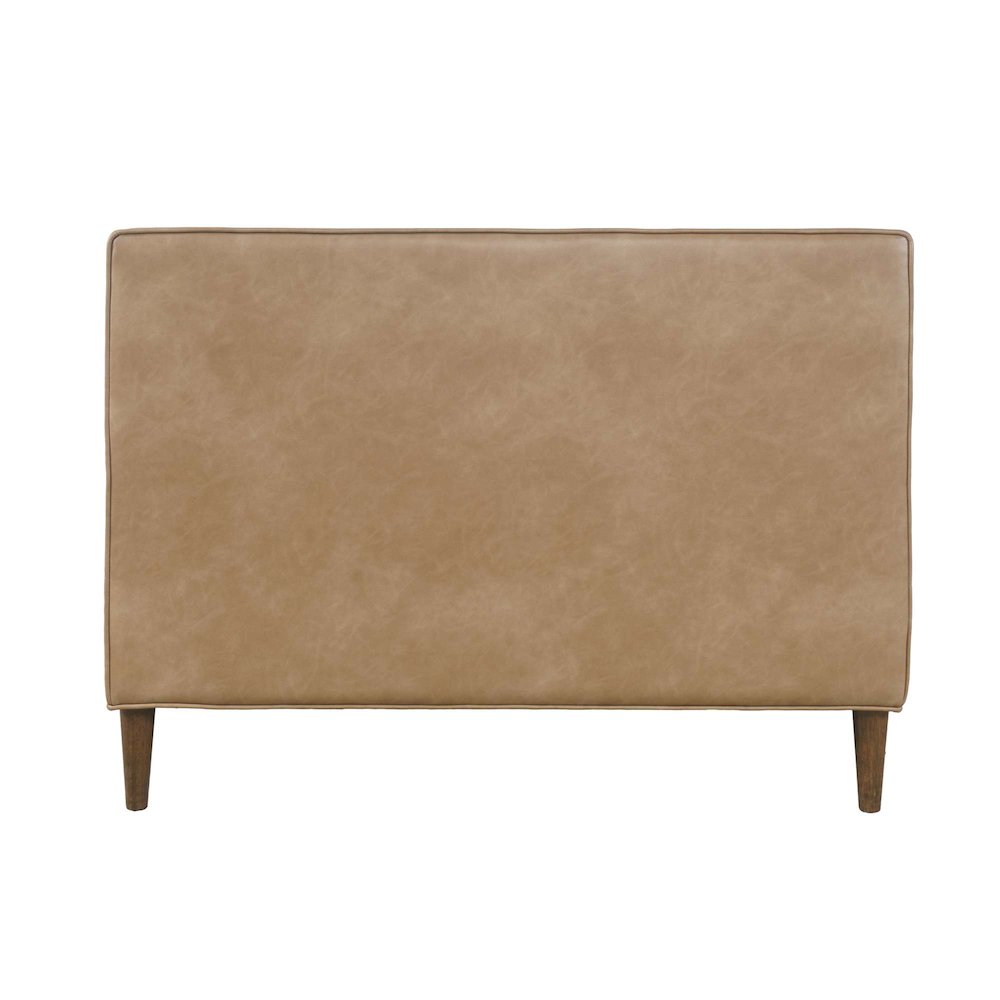 Ruston Modern Banquette Faux Leather Sectional Two Seat Bench. Picture 4