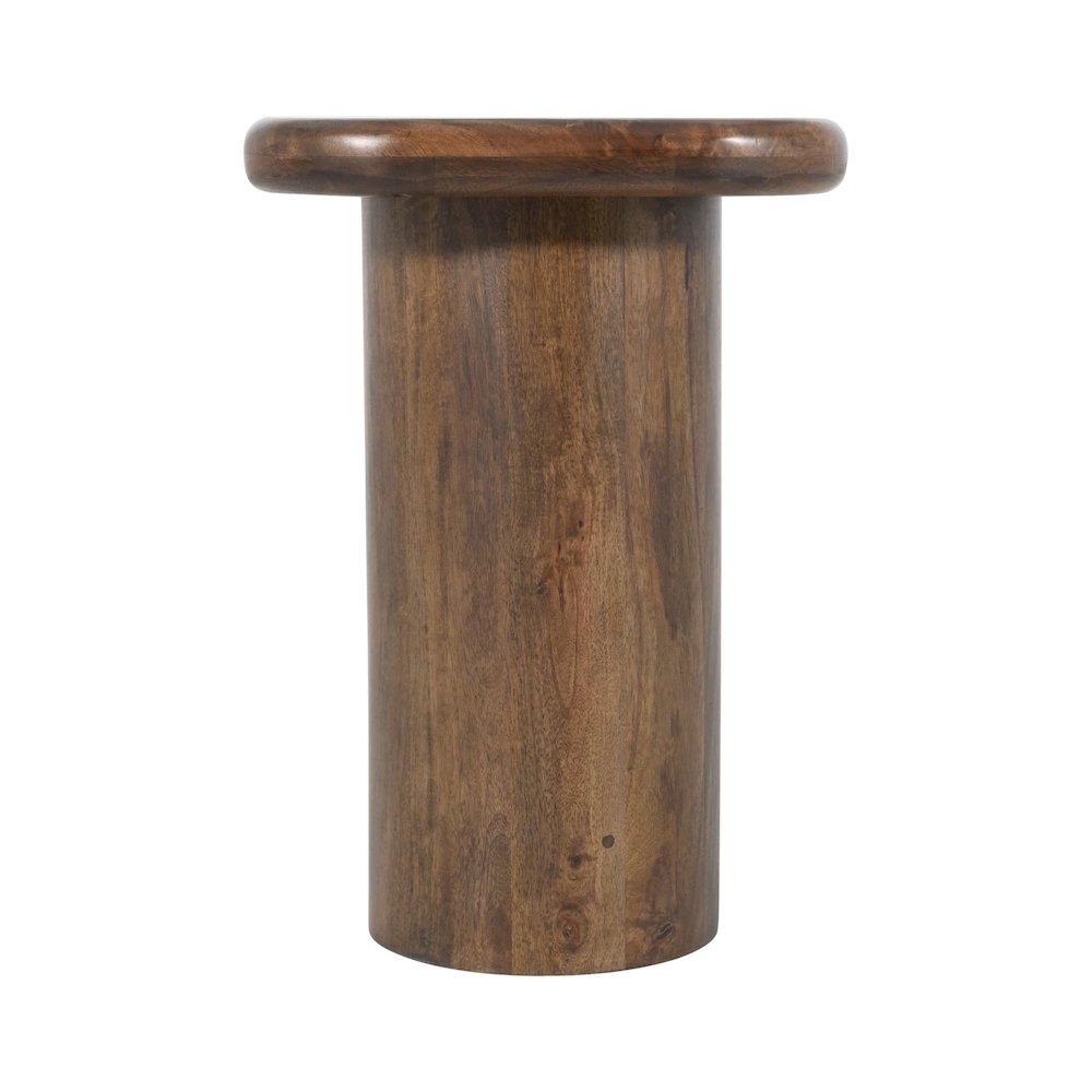 Mandara Global Modern Solid Wood Pillar Chairside Pedestal Square End Table. Picture 1