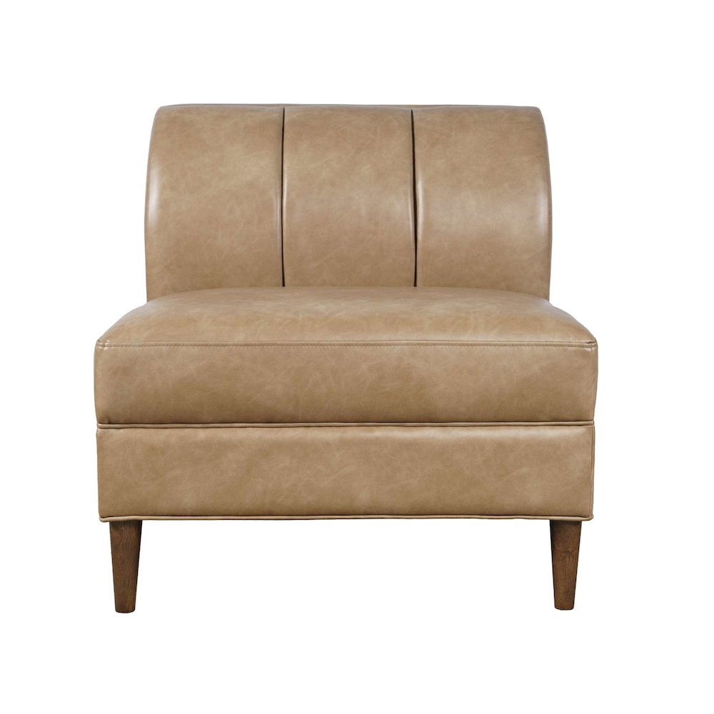 Ruston Modern Banquette Faux Leather Sectional One Seat Bench. Picture 1